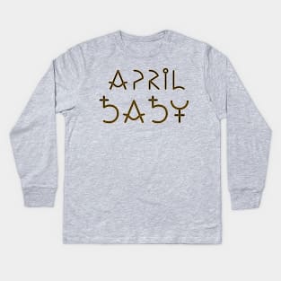 Month of April Kids Long Sleeve T-Shirt